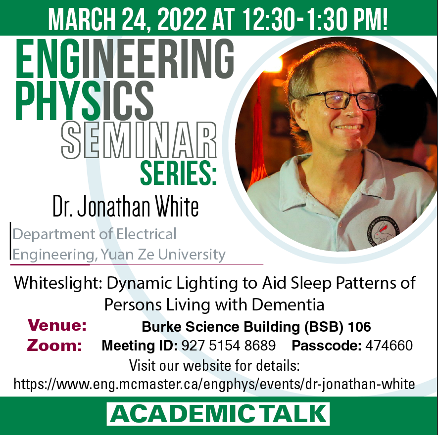 McMaster Talk March 24, 2022 at 12:30pm in Burke Science BSB 106